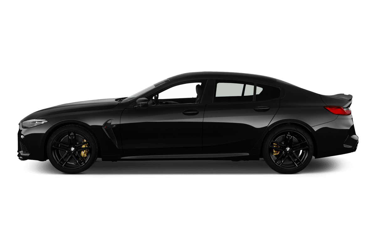 Seitenansicht eines BMW M8 Gran Coupé