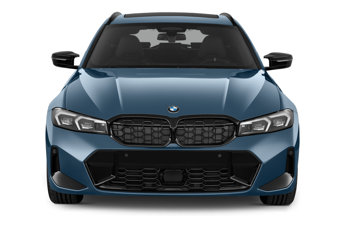 Frontansicht eines BMW 3er Touring, freigestellt