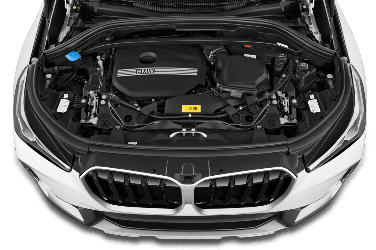 Motorraum eines BMW X1 Plug-in-Hybrid
