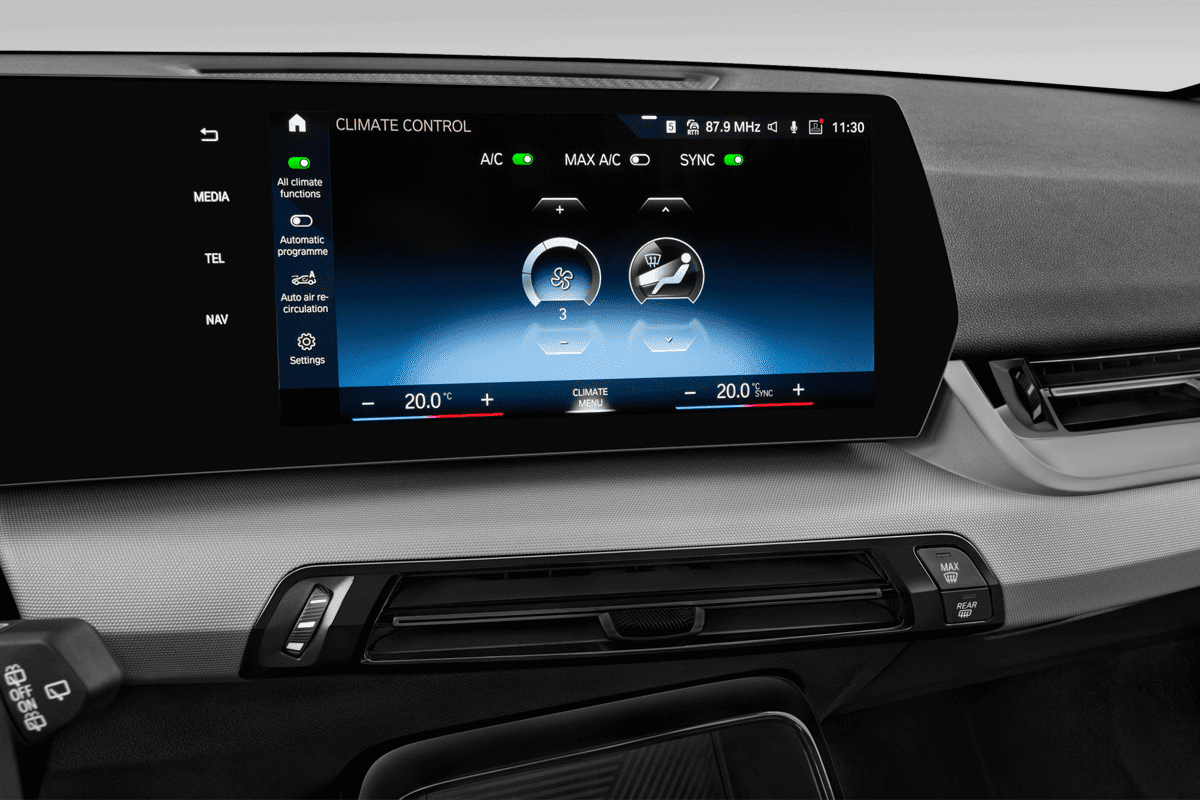 Klimasteuerung eines BMW X1 Plug-in-Hybrid