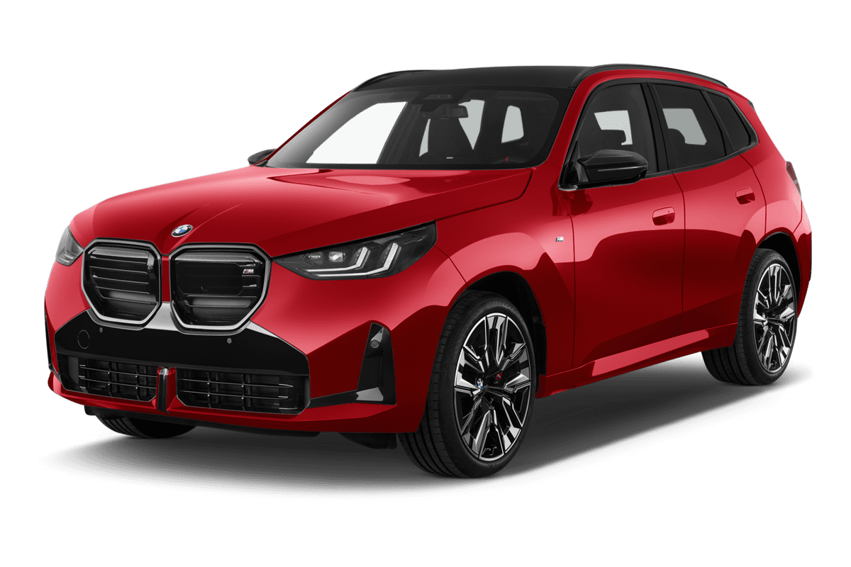 Schräge Frontansicht eines BMW X3, freigestellt