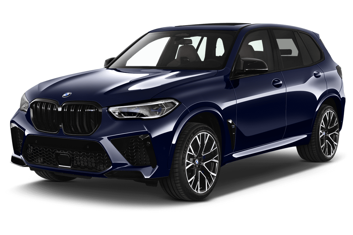 Schräge Frontansicht eines BMW X5 M , freigestellt