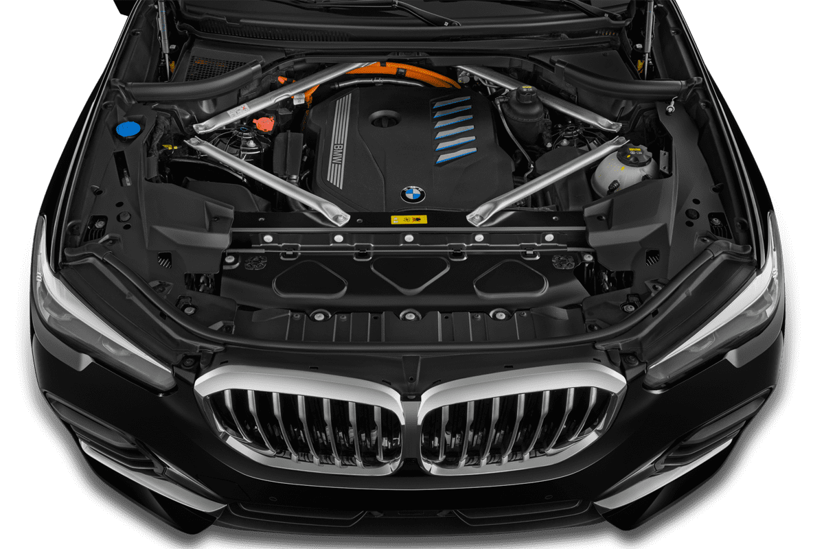 Motorraum eines BMW X5 Plug-in-Hybrid