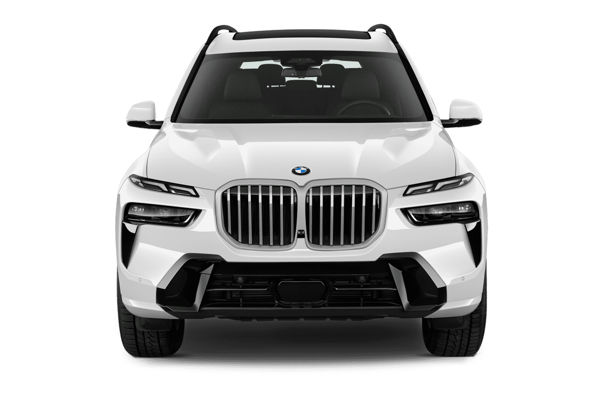 Frontansicht eines BMW X7, freigestellt