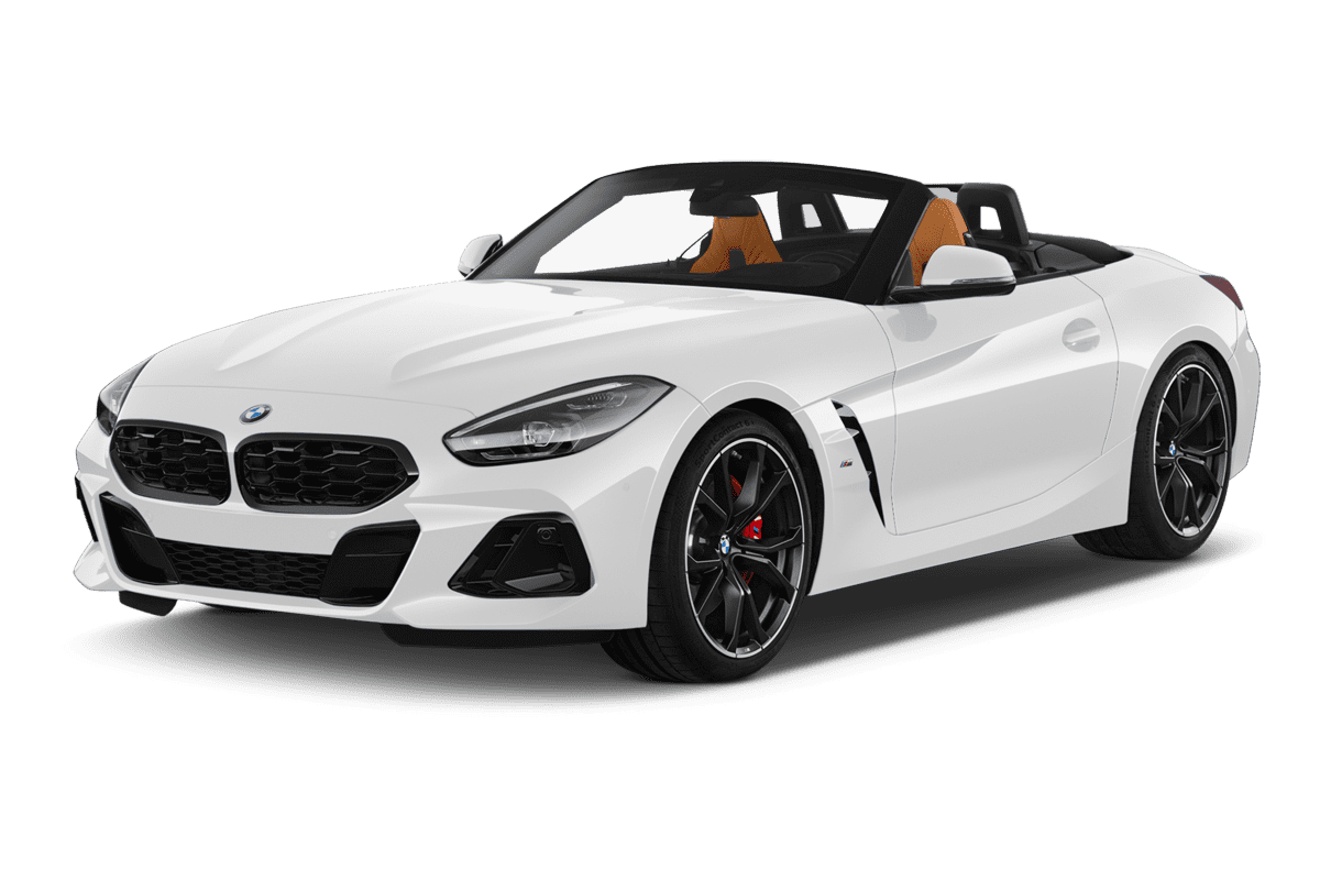 Schräge Frontansicht eines BMW Z4 Roadster, freigestellt