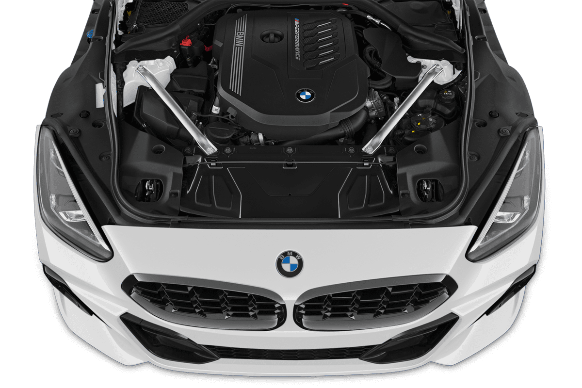 Motorraum eines BMW Z4 Roadster