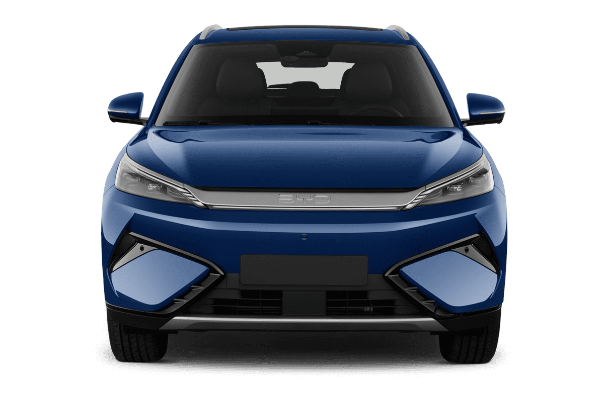 Frontansicht eines BYD Atto 3 Evo, freigestellt