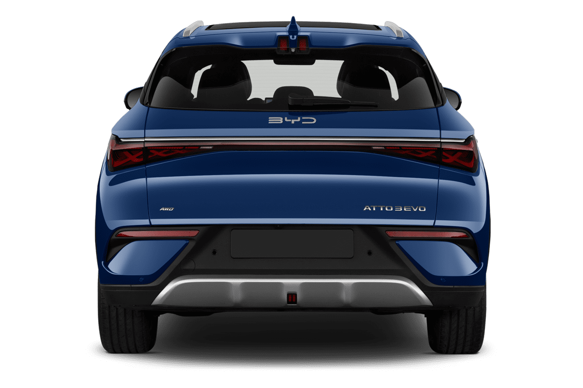 Heckansicht eines BYD Atto 3 Evo