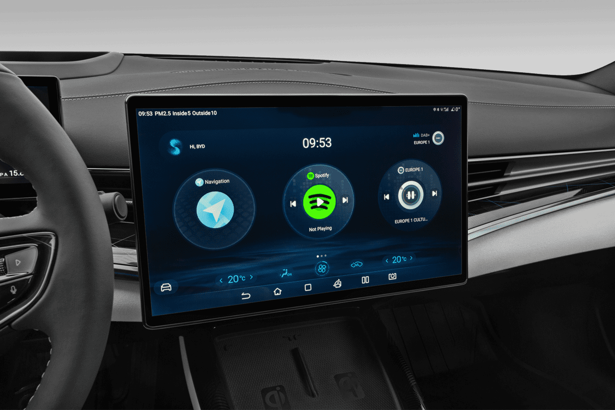 Mittelkonsole eines BYD Seal (neues Modell)