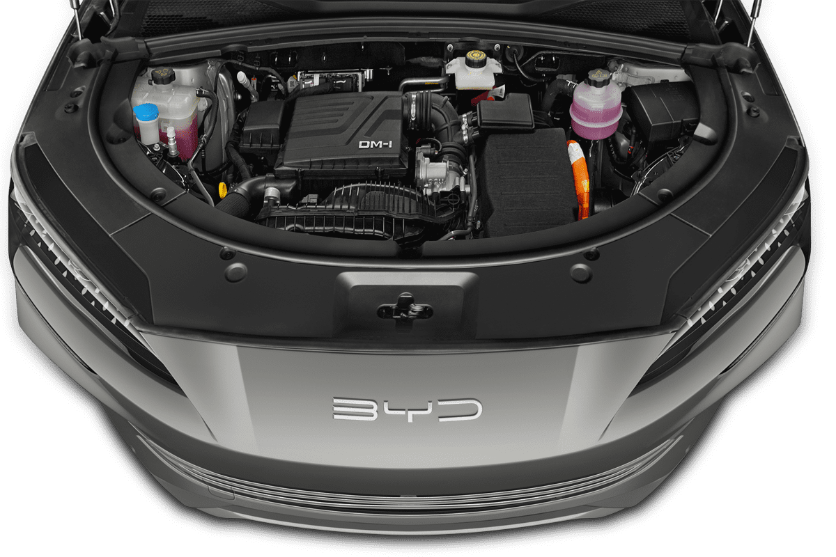 Motorraum eines BYD Seal U DM-i (KI-generiert)