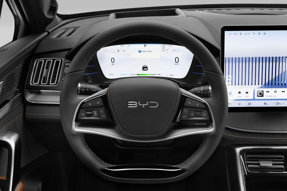 Lenkrad eines BYD Tang