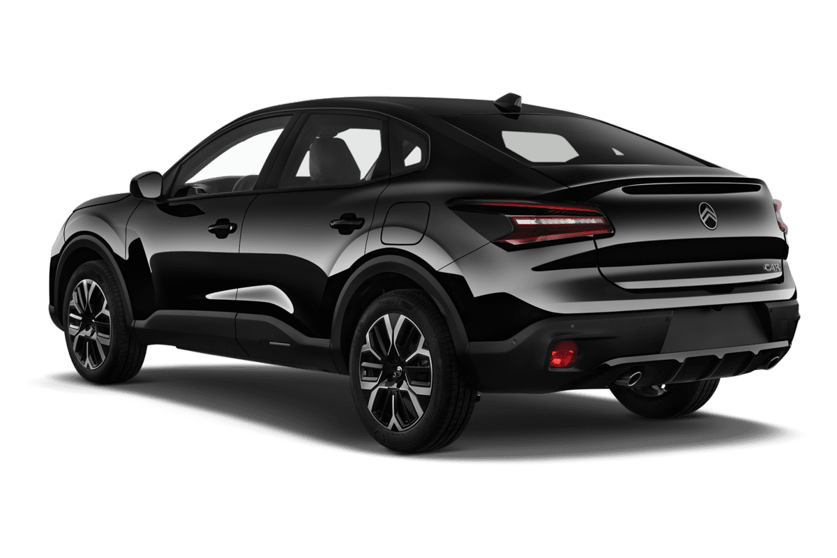 Schräge Heckansicht eines Citroen C4 X , freigestellt