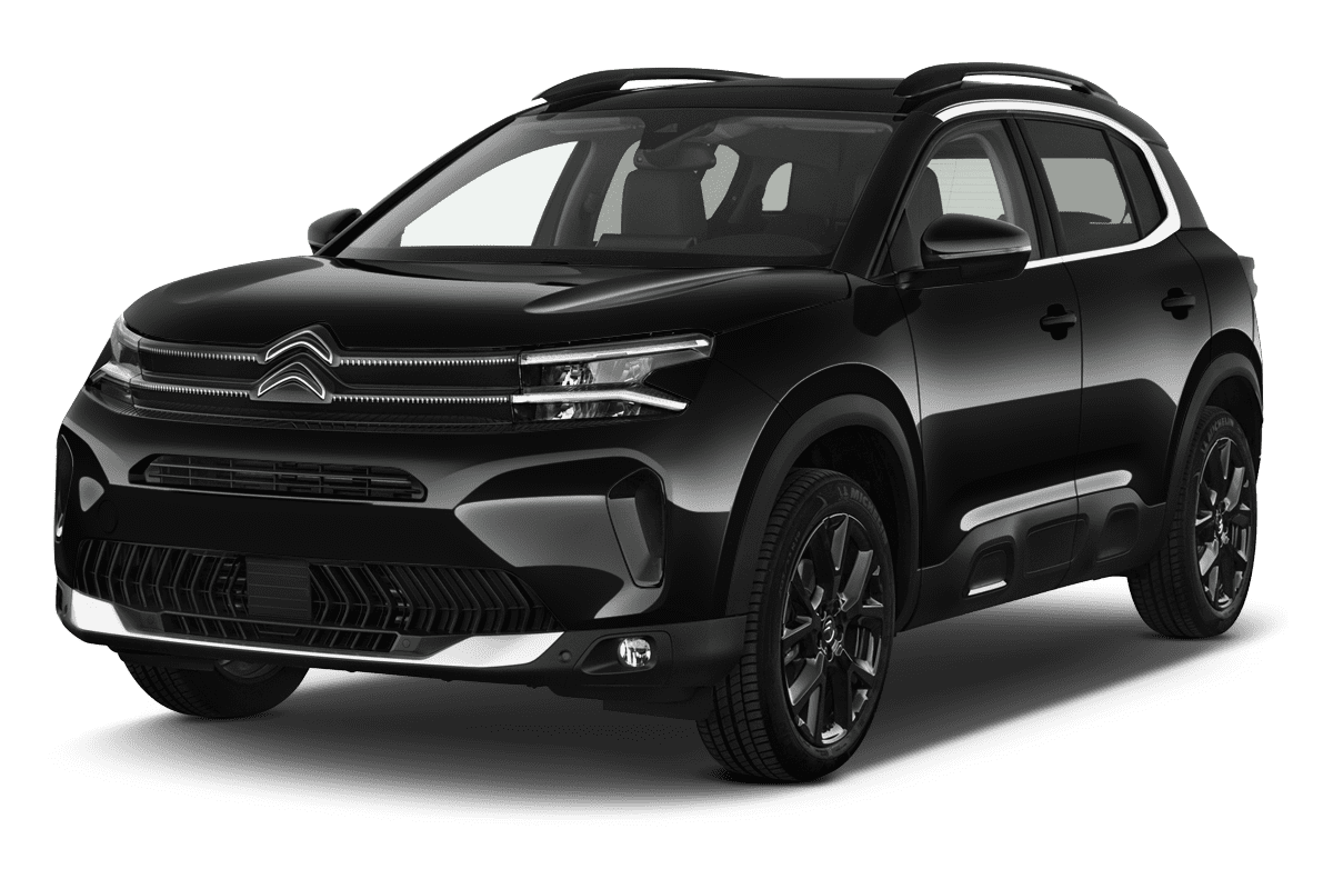 Schräge Frontansicht eines Citroën C5 Aircross, freigestellt