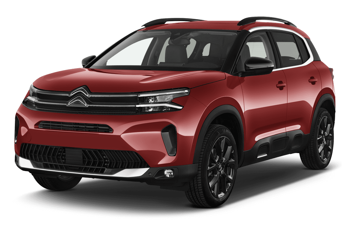 Schräge Frontansicht eines Citroën C5 Aircross, freigestellt