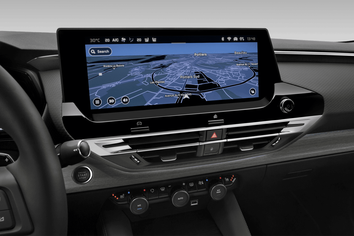 Mittelkonsole eines Citroen C5 X Plug-in-Hybrid