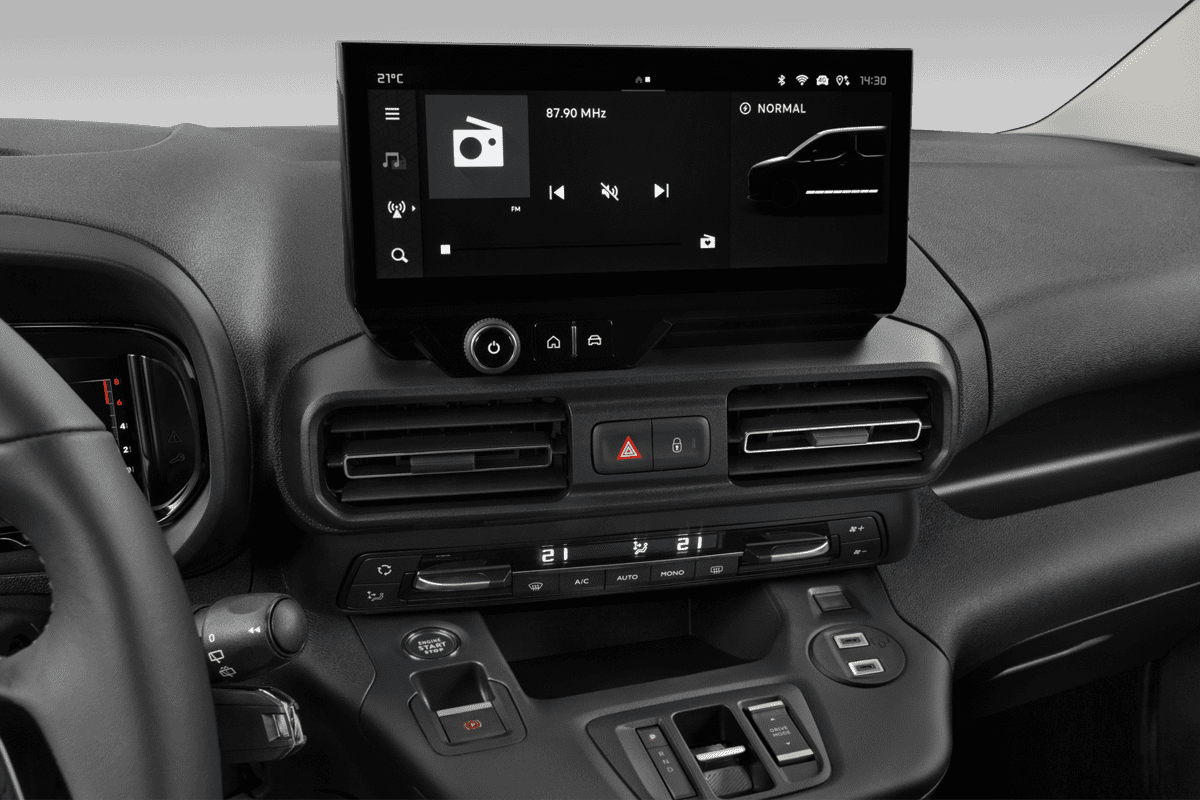 Mittelkonsole eines Citroen e-Berlingo