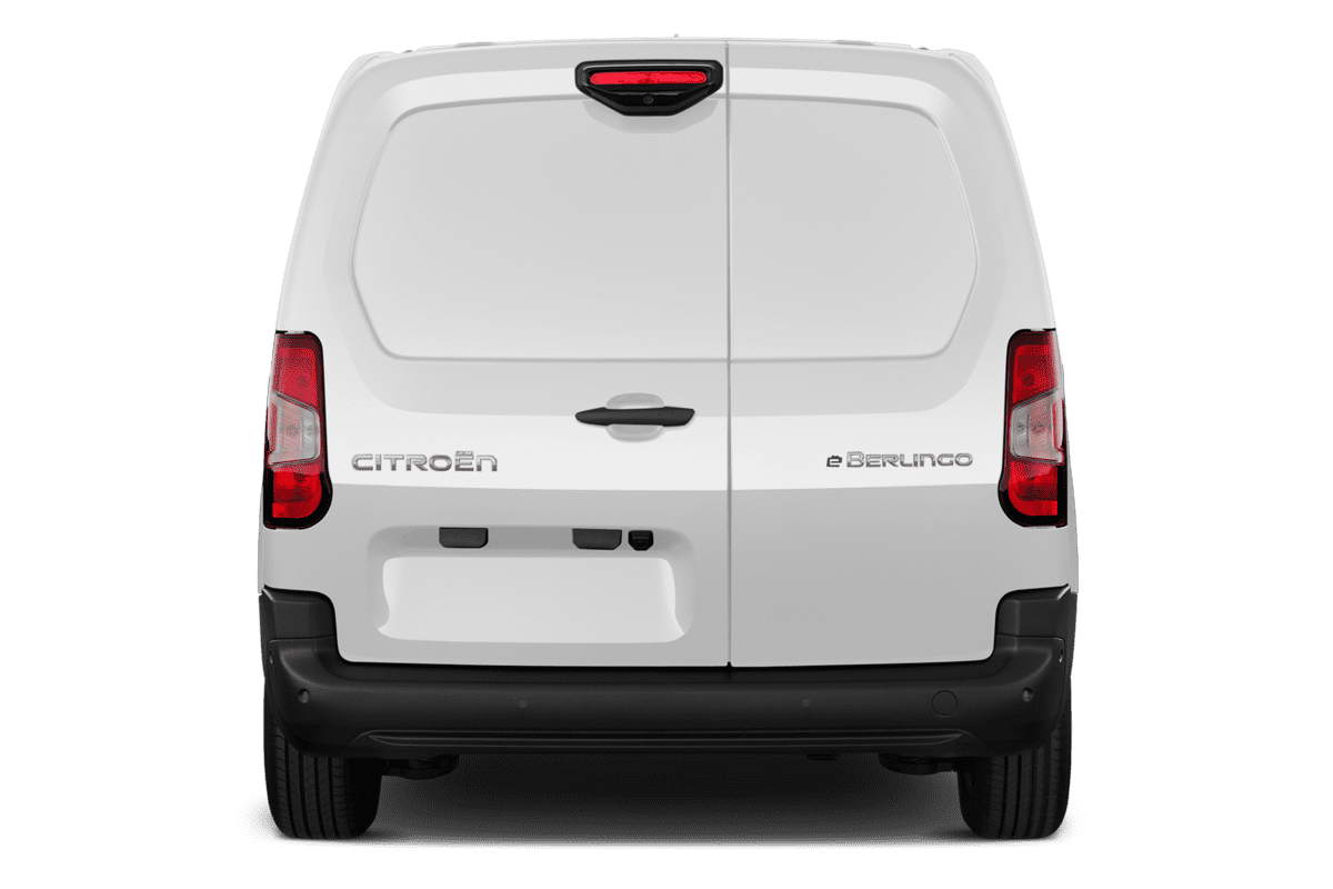 Heckansicht eines Citroen e-Berlingo Kastenwagen