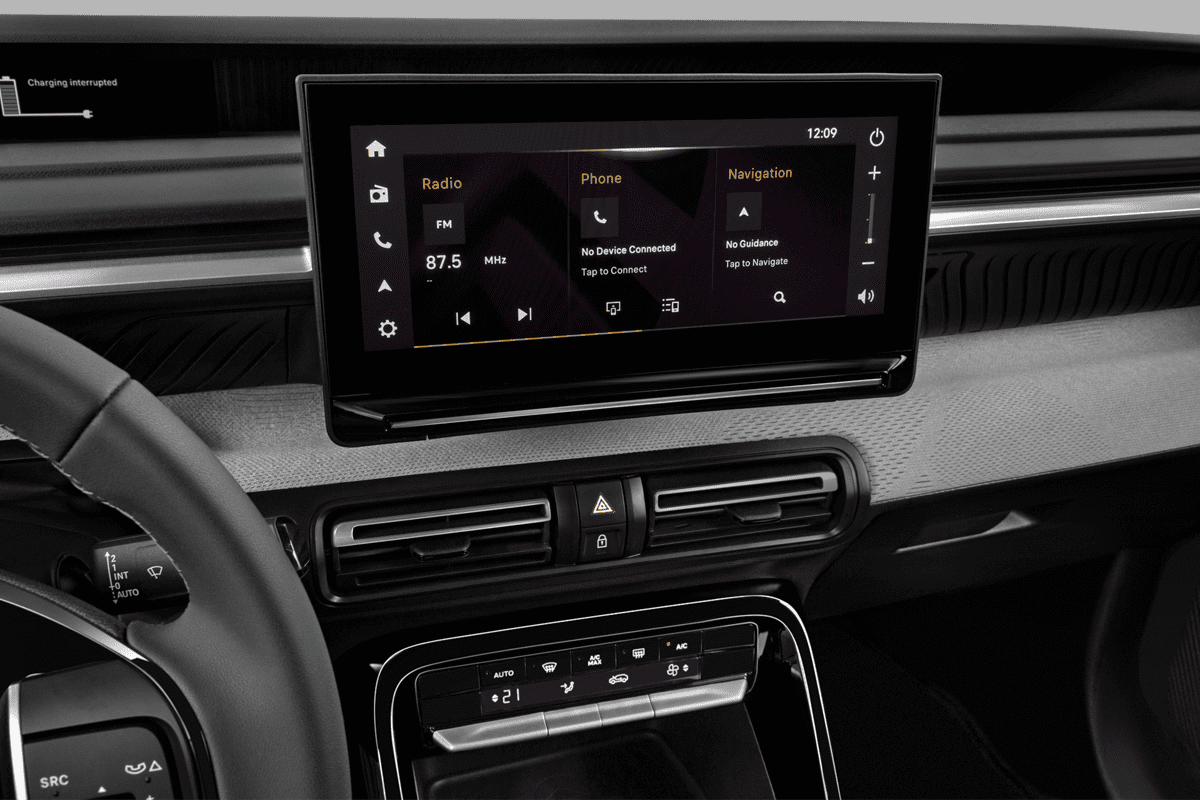 Mittelkonsole eines Citroen e-C3 Aircross 