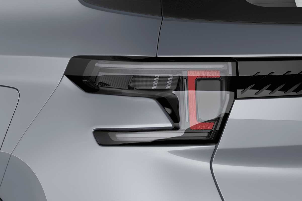 Heckleuchten eines Citroen e-C3 Aircross 