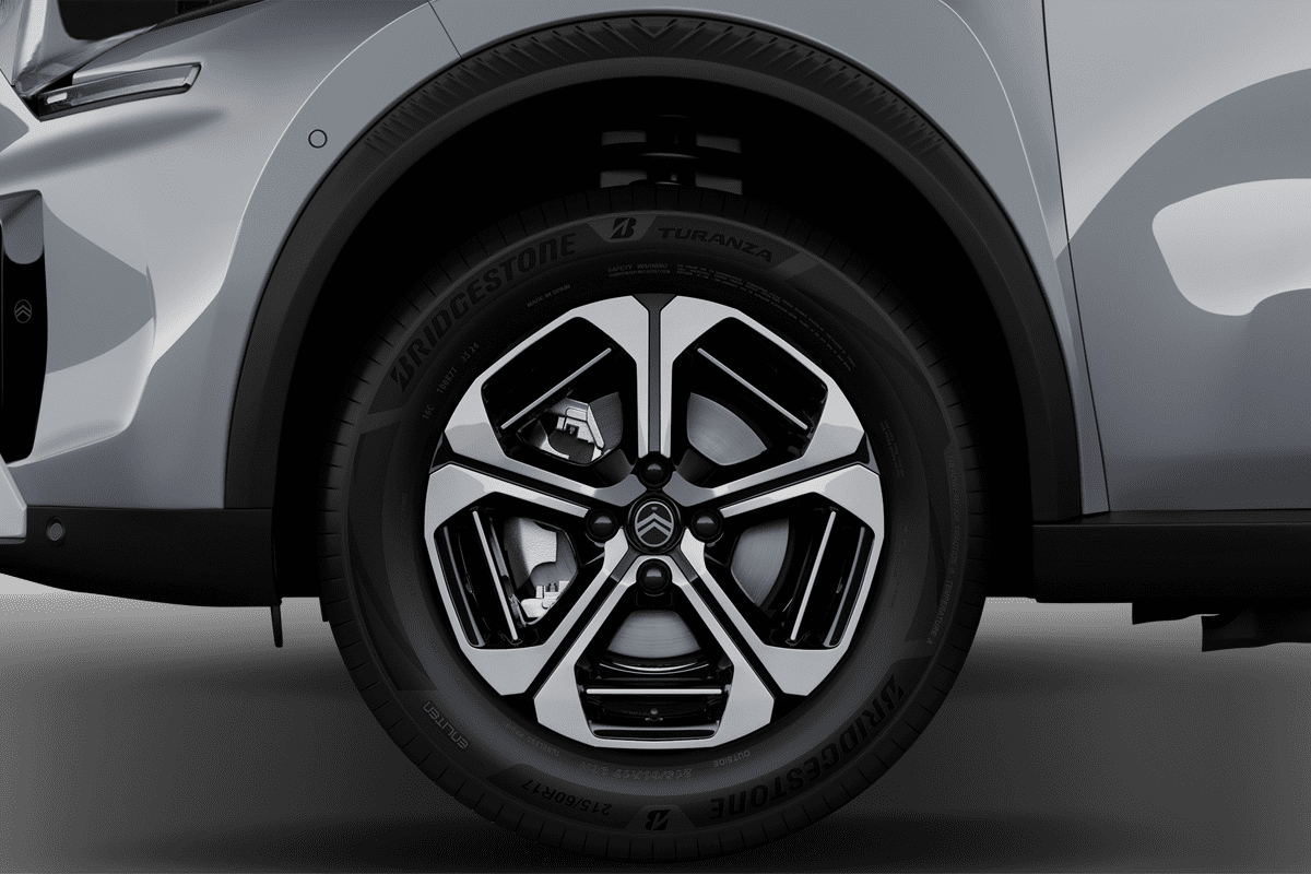 Radkappe oder Felge eines Citroen e-C3 Aircross 