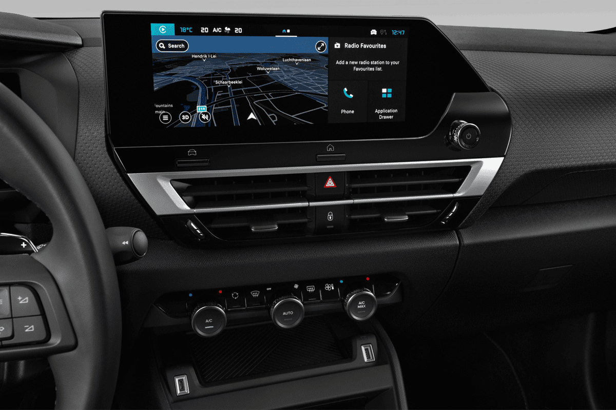 Mittelkonsole eines Citroen e-C4