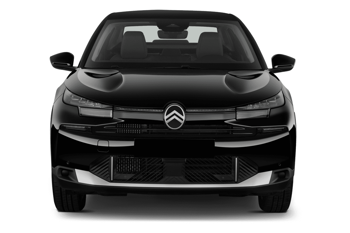 Frontansicht eines Citroen e-C4 X, freigestellt