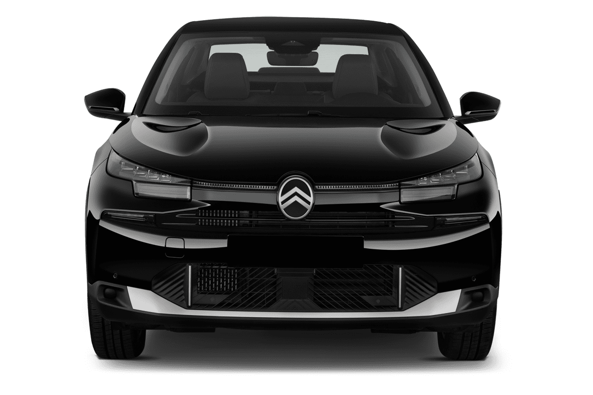 Frontansicht eines Citroen e-C4 X, freigestellt