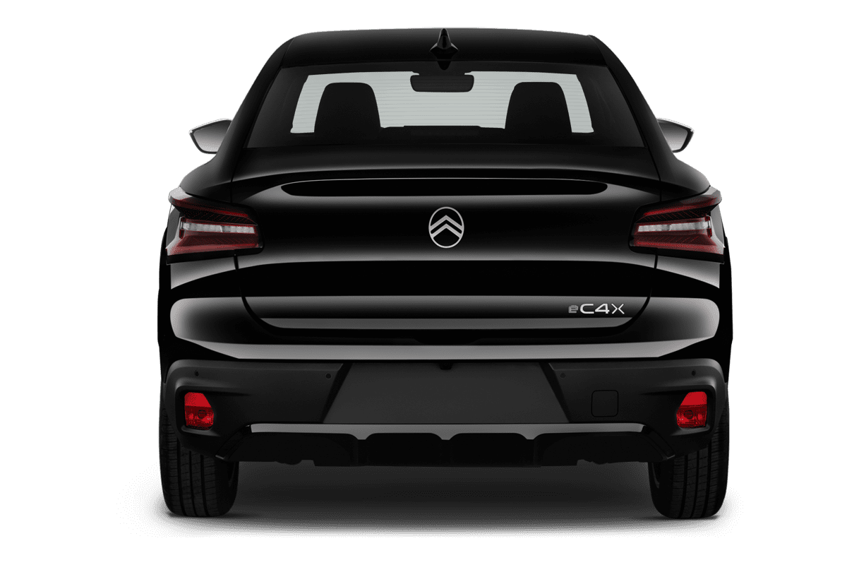 Heckansicht eines Citroen e-C4 X