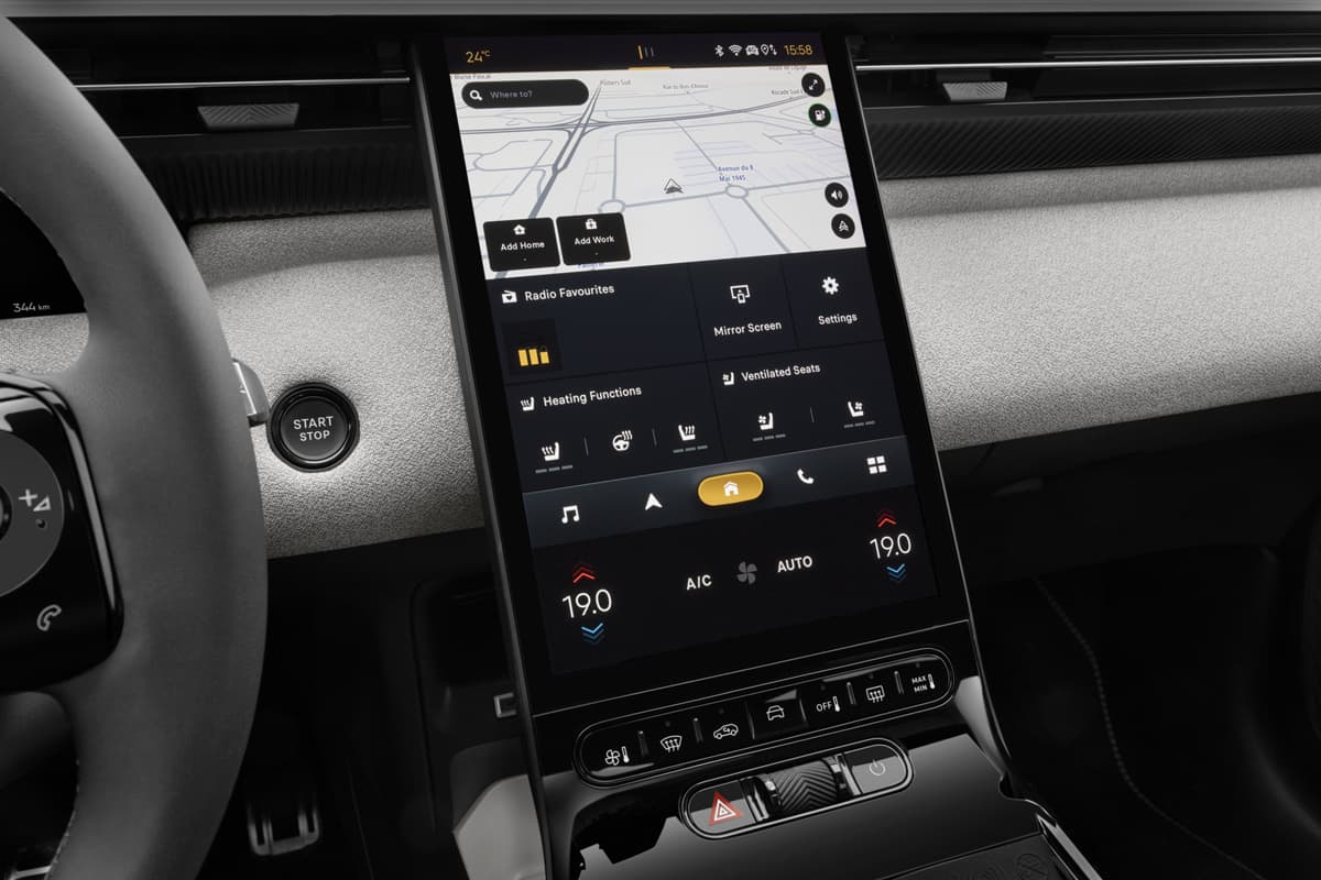 Mittelkonsole eines Citroen e-C5 Aircross (neues Modell)