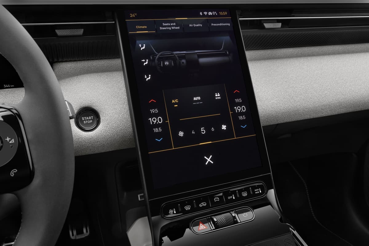 Klimasteuerung eines Citroen e-C5 Aircross (neues Modell)