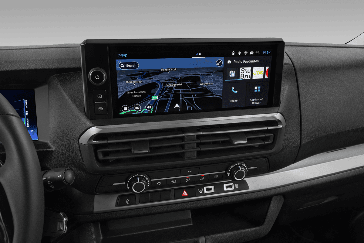 Mittelkonsole eines Citroen e-Spacetourer