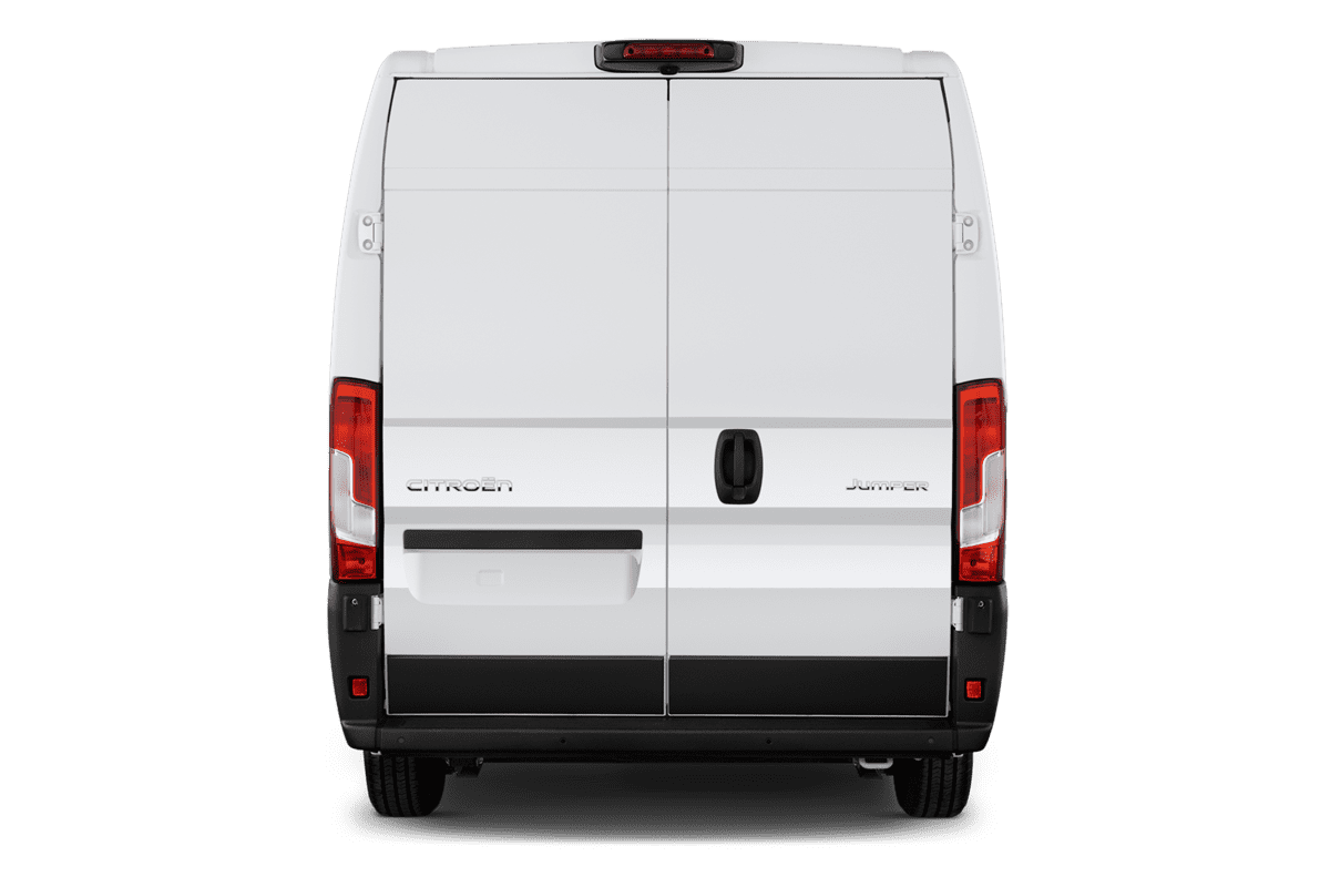 Heckansicht eines Citroen Jumper Kastenwagen