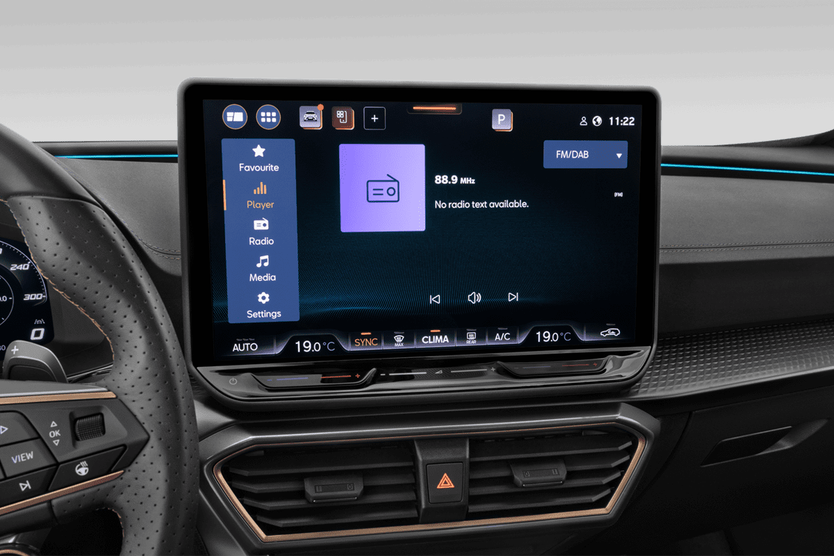 Audiosystem eines Cupra Formentor (KI-generiert)