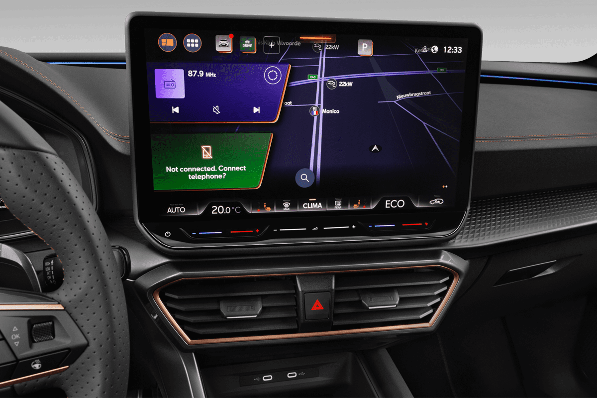 Mittelkonsole eines Cupra Formentor Plug-in-Hybrid