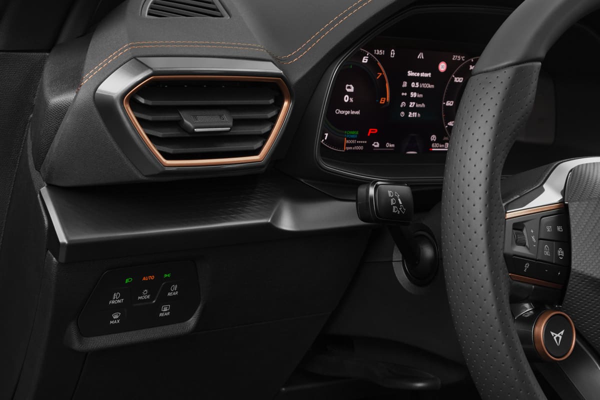 Lüftung eines Cupra Leon Plug-In-Hybrid (KI-generiert)
