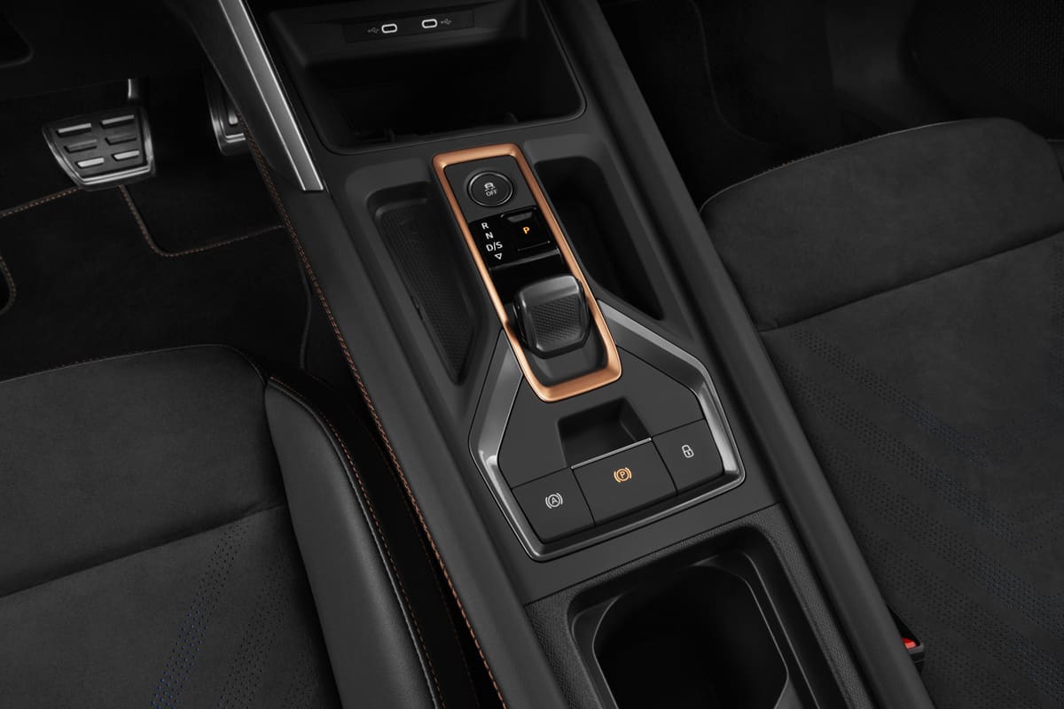Schaltknüppel eines Cupra Leon Plug-In-Hybrid (KI-generiert)