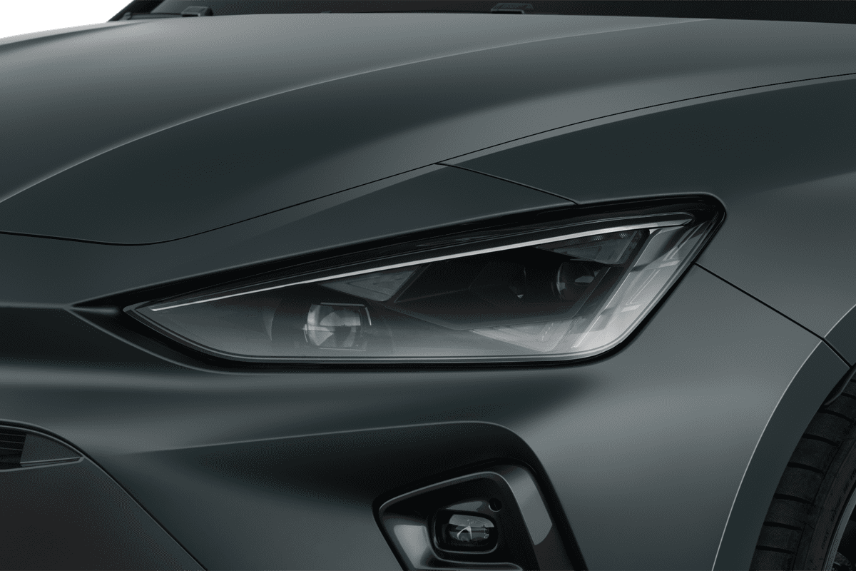 Frontscheinwerfer eines Cupra Leon Plug-In-Hybrid (KI-generiert)