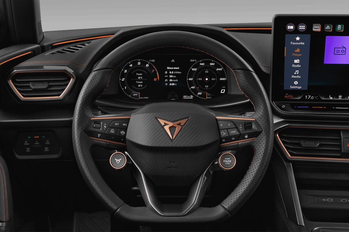 Lenkrad eines Seat Leon ST Plug-in-Hybrid