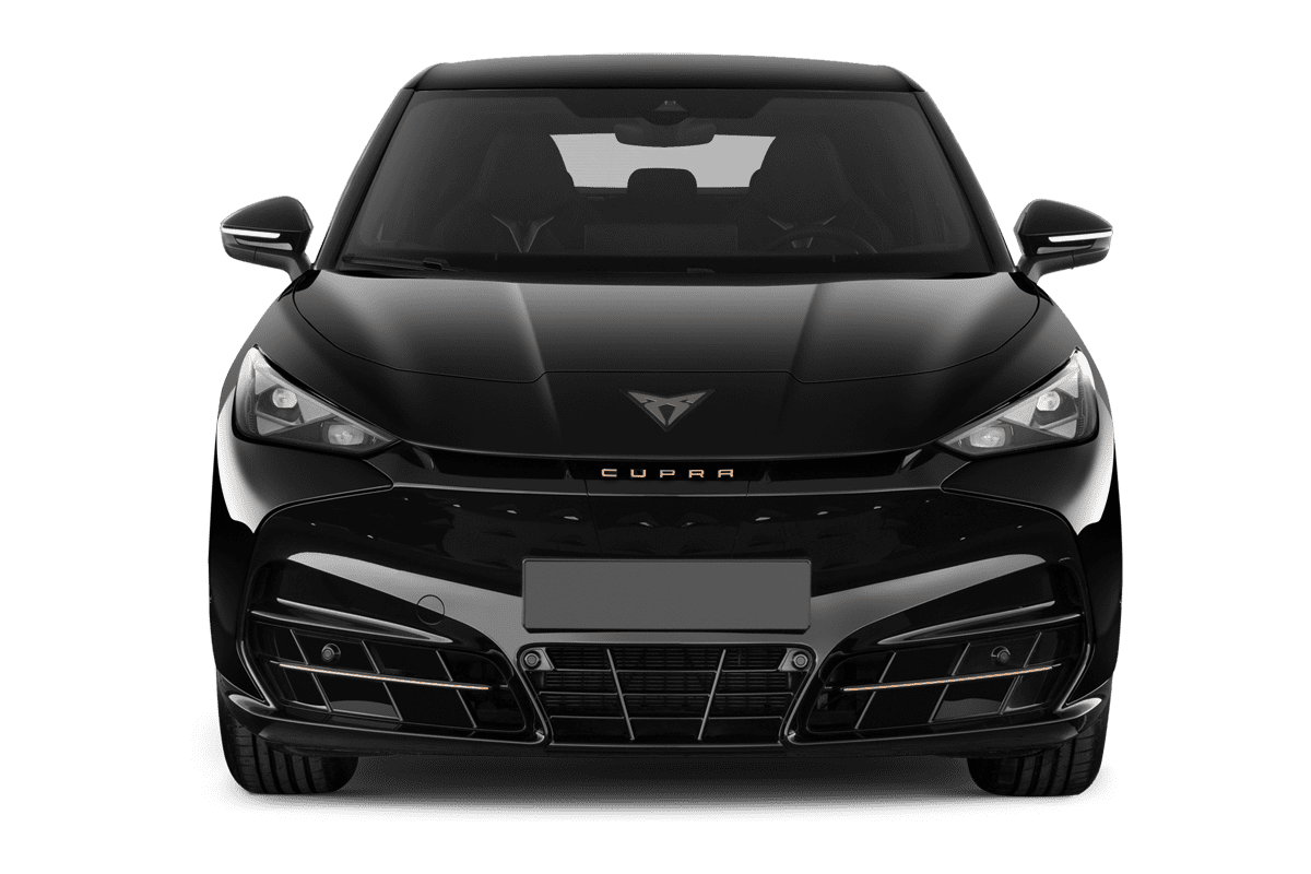 Frontansicht eines Cupra Tavascan , freigestellt