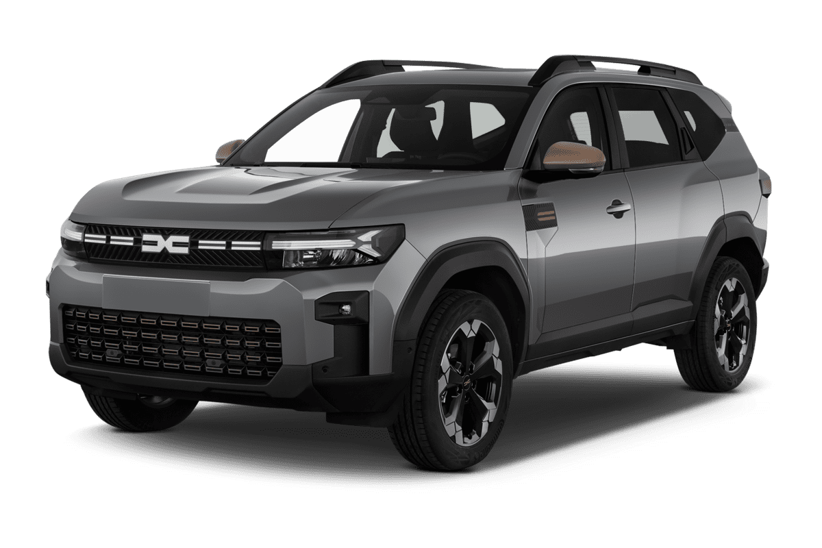 Schräge Frontansicht eines Dacia Bigster, freigestellt