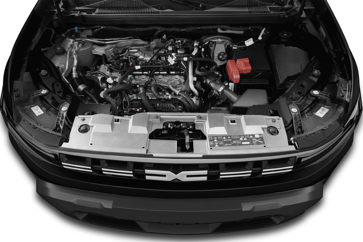 Motorraum eines Dacia Duster 