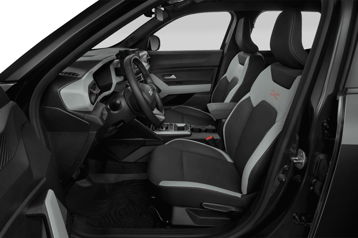Vordersitze eines Dacia Duster Hybrid 