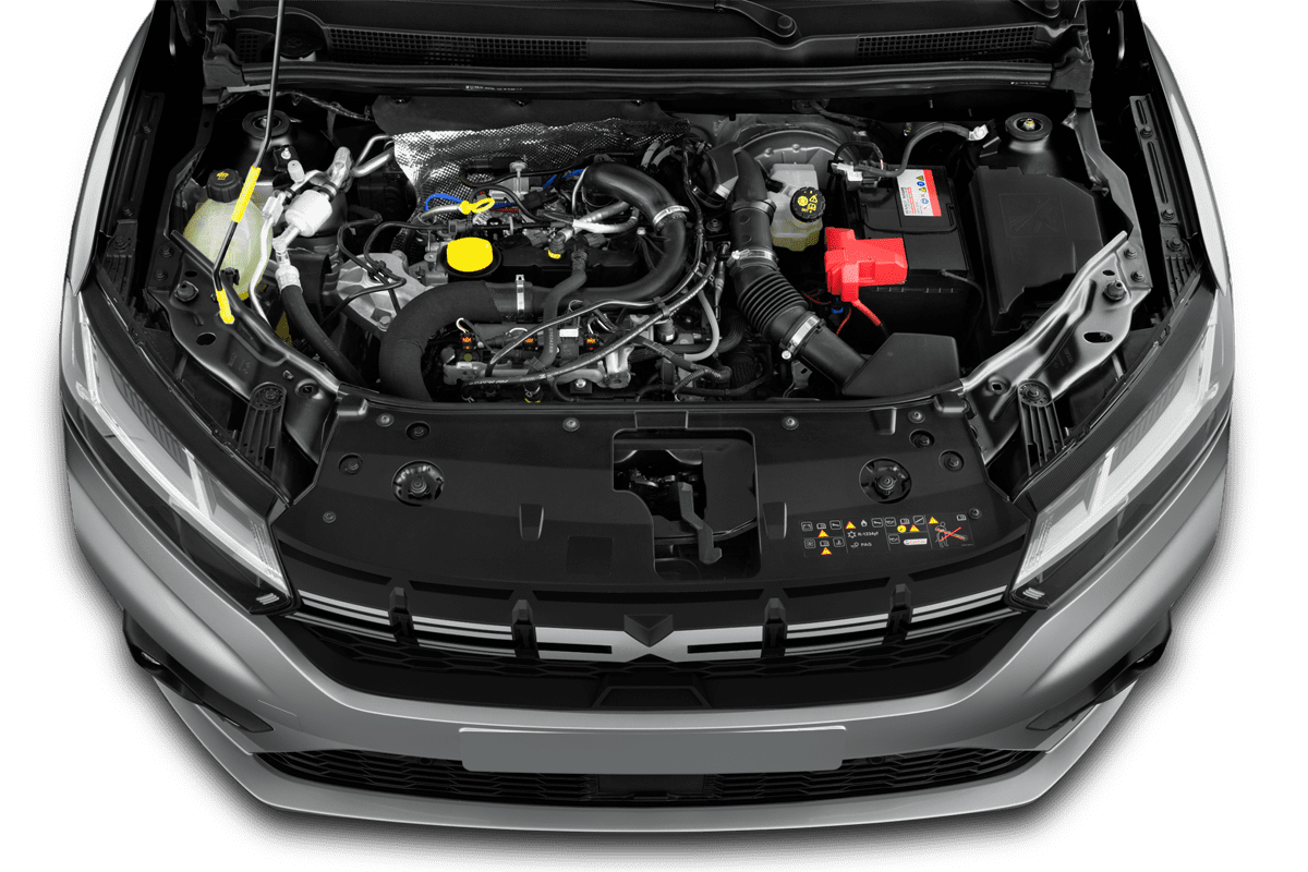 Motorraum eines Dacia Sandero
