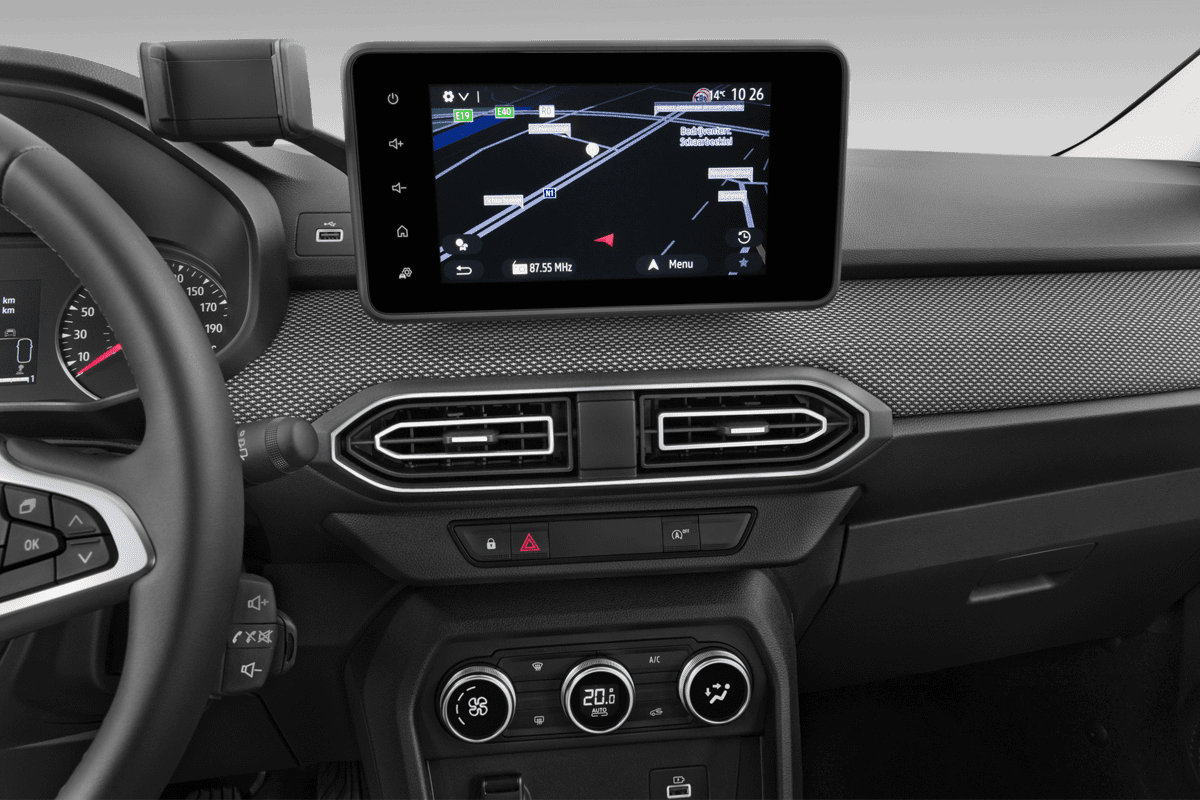 Mittelkonsole eines Dacia Sandero