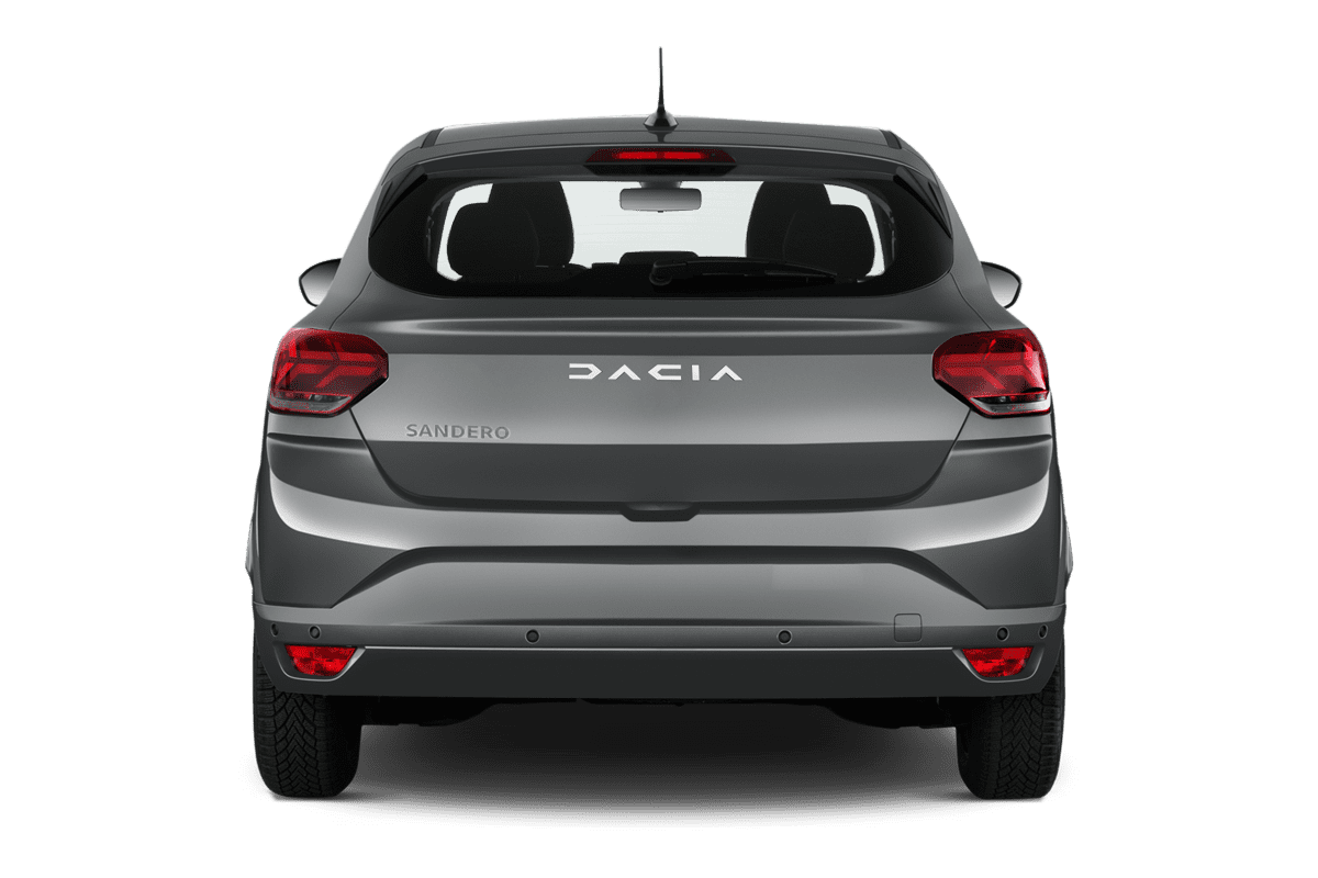 Heckansicht eines Dacia Sandero