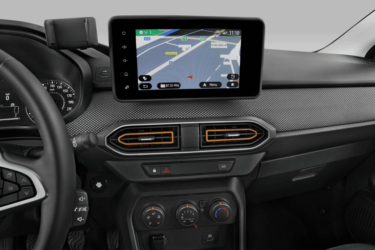 Mittelkonsole eines Dacia Sandero Stepway