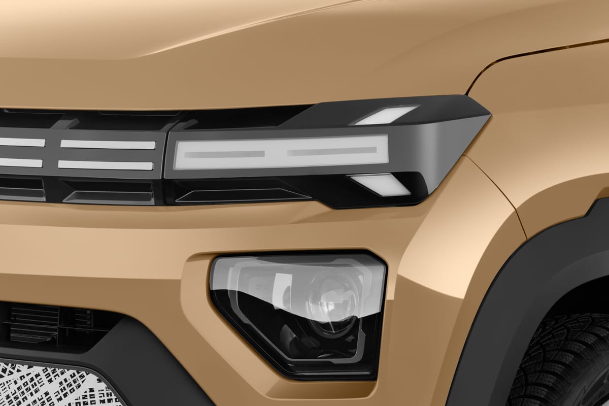 Frontscheinwerfer eines Dacia Spring