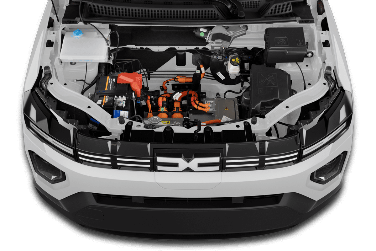 Motorraum eines Dacia Spring