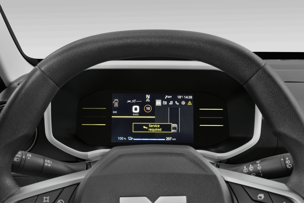 Kombiinstrument eines Dacia Spring