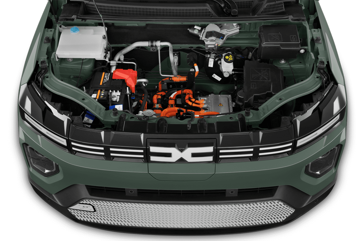 Motorraum eines Dacia Spring